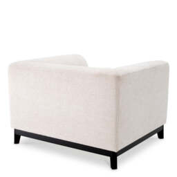 Eichholtz Corso Armchair Lyssa Off-White Black Base - Armchair Lyssa Off-White - thumbnail 5