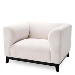 Eichholtz Corso Armchair Lyssa Off-White Black Base - Armchair Lyssa Off-White - thumbnail 1