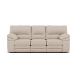 Gino 3 Seater Recliner Sofa - 3 Seater Power Recliner Sofa with USB F8 - Power Recliner with USB - Hopsack Linen 70004 - thumbnail 3