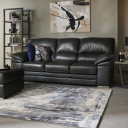 Gino 3 Seater Recliner Sofa - 3 Seater Power Recliner Sofa with USB F8 - Power Recliner with USB - Hopsack Linen 70004 - thumbnail 2