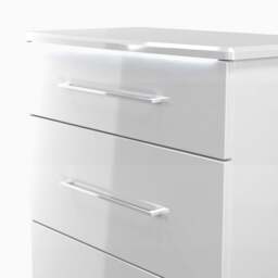 Portland 3 Drawer Deep Chest - 3 Drawer Deep Chest - GGDG - Grey Gloss & Dusk Grey - thumbnail 4