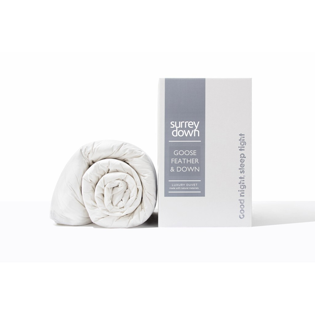 Surrey Down Goose Feather and Down Duvet King (230 x 220cm) 4.5 tog (Summer)