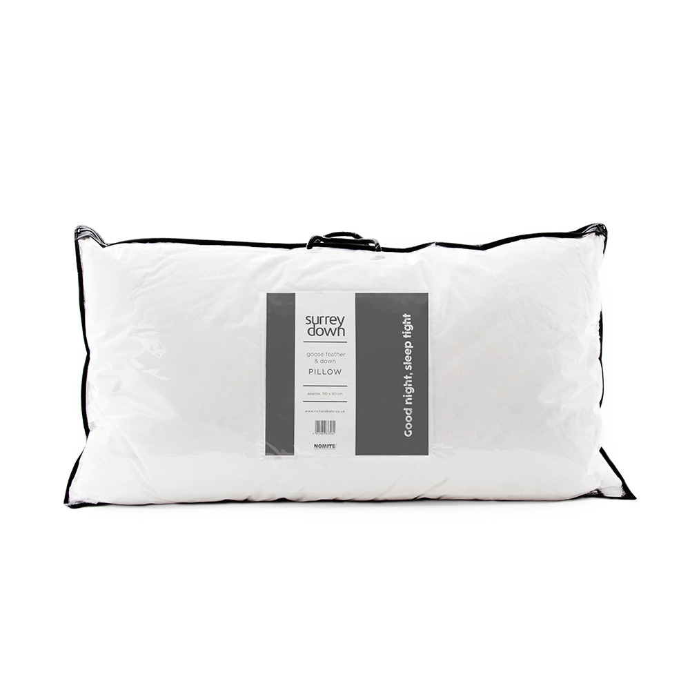 Surrey Down Goose Feather and Down Pillow Kingsize (50 x 90cm) Medium/Firm