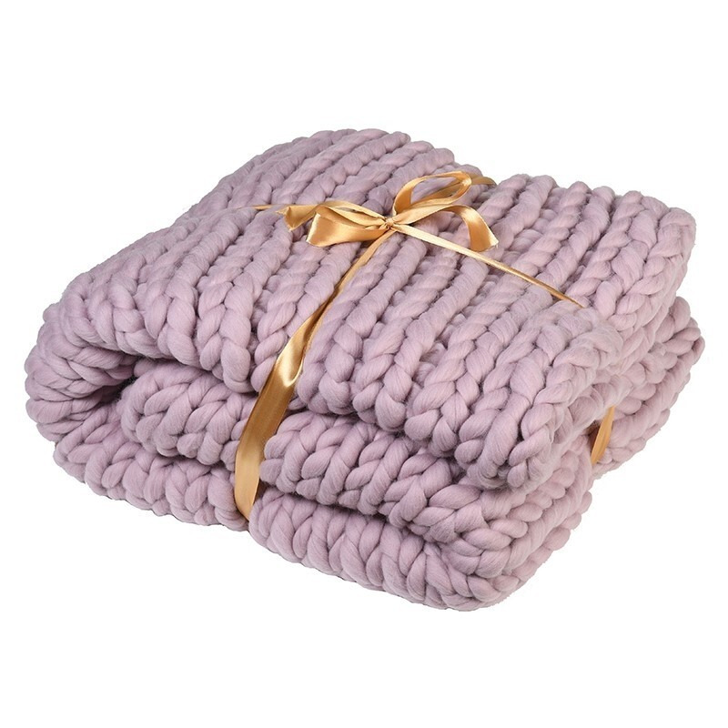Heather Chunky Knit Throw
