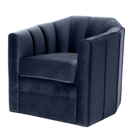 Eichholtz Delancey Swivel Chair - Blue