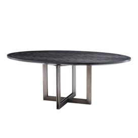 Eichholtz Melchior Oval Dining Table - Charcoal