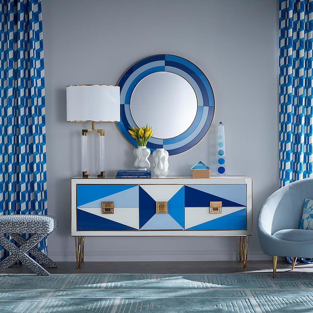 Jonathan Adler Harlequin Credenza - Blue