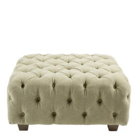 Thea Pouffe - Sage Linen