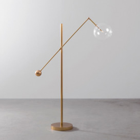 Schwung Milan 1-Arm Floor Lamp - Natural Brass