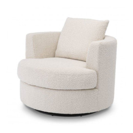 Eichholtz Felix Swivel Chair - Boucle Cream