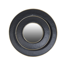 Ebony Round Mirror