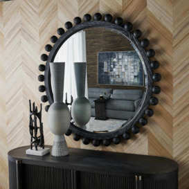 Brianza Round Mirror - Ebony