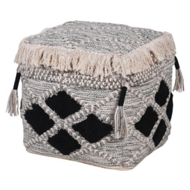 Embla Fringed Pouffe