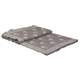 Porto Palm Bedspread - Grey