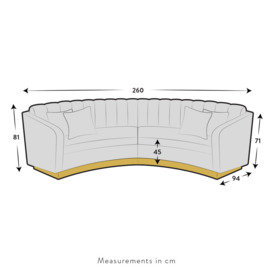 Marco Curved Sofa 3 Seater