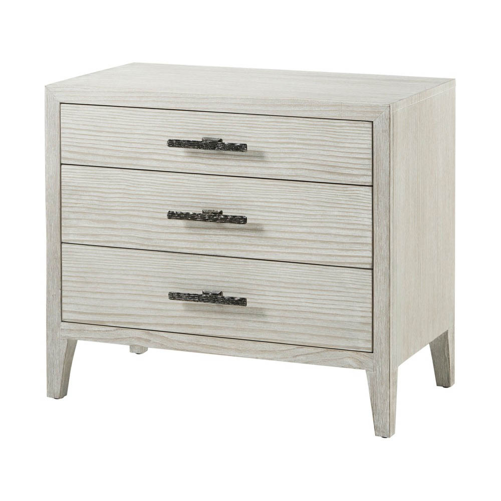 Theodore Alexander Breeze Three Drawer Bedside Table