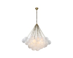 Cloud Pendant Lamp - Antique Brass/Foggy Glass
