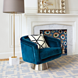 Bacharach Swivel Chair – Rialto Reef - thumbnail 1