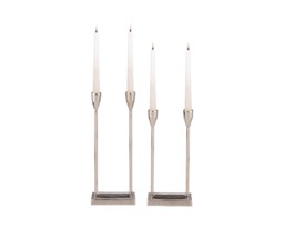 Pico Candle Holder - Nickel - Set Of 2