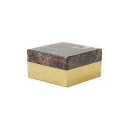 Lina Marble Storage Box - Coffee and Gold