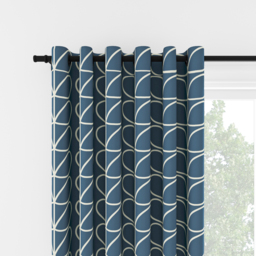 Orla Kiely Jumbo Linear Stem Marine Eyelet Curtain Eyelet Curtain - thumbnail 2