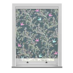 Sara Miller Swallows Forest Green Roller Blind Roller Blind - thumbnail 2