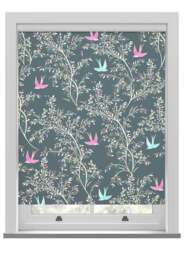 Sara Miller Swallows Forest Green Roller Blind Roller Blind - thumbnail 1