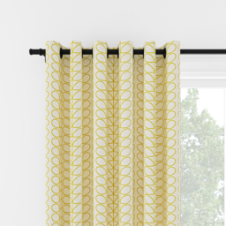 Orla Kiely Linear Stem Dandelion on Cream Eyelet Curtain Eyelet Curtain - thumbnail 2