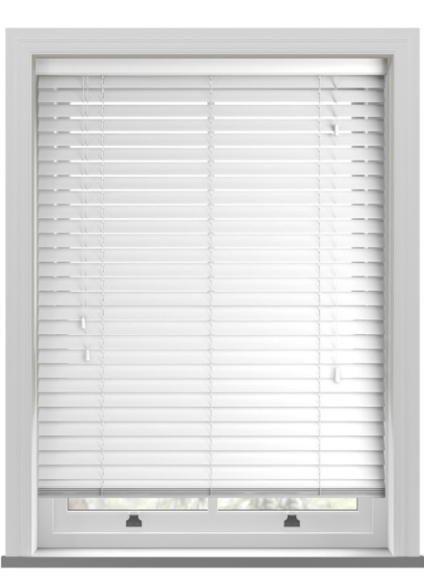 Zambezi Pure White Wooden Blind - image 1