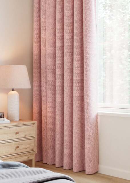 Raspberry Diamond Chevron Curtain - image 1