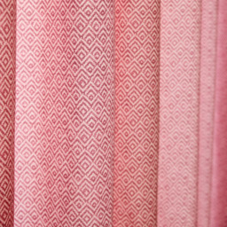 Raspberry Diamond Chevron Curtain - thumbnail 2