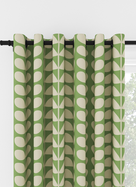 Orla Kiely Solid Stem Green Eyelet Curtain Eyelet Curtain - image 1