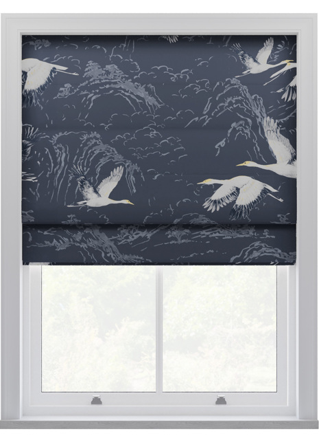 Laura Ashley Animalia Midnight Roman Blind Roman Blind - image 1