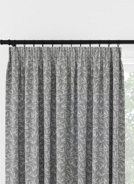 Laura Ashley Willow Leaf Chenille Steel Pencil Pleat Curtain Pencil Pleat Curtain - image 1