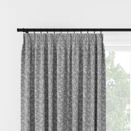 Laura Ashley Willow Leaf Chenille Steel Pencil Pleat Curtain Pencil Pleat Curtain - thumbnail 2