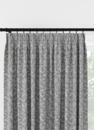 Laura Ashley Willow Leaf Chenille Steel Pencil Pleat Curtain Pencil Pleat Curtain