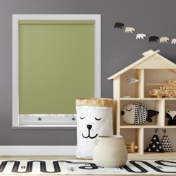 Electric Bella Blackout Moss Green Roller Blind - thumbnail 2
