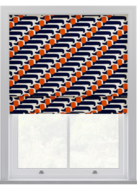 Orla Kiely Dog Show Whale Roman Blinds Roman Blind - image 1
