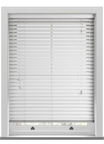 Deco Grained True White Wooden Blind - image 1