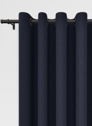 Renai Dark Blue Eyelet Curtain - thumbnail 1