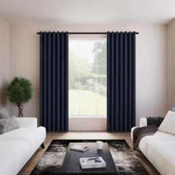 Renai Dark Blue Eyelet Curtain - thumbnail 2