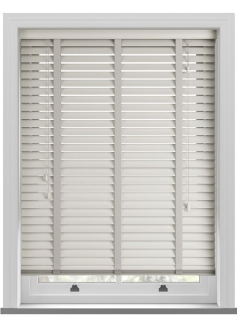 Zambezi Taped Polar White Wooden Blind - image 1