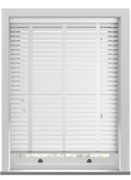 Gloss Taped Pure Brilliant White Wooden Blind