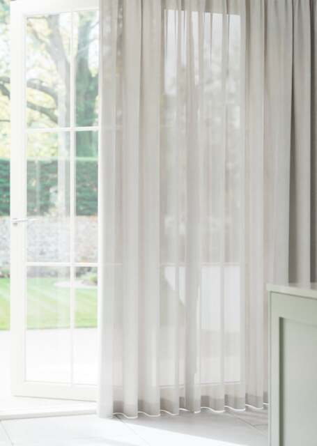 Ecru Jute Weave Sheer Curtain - image 1