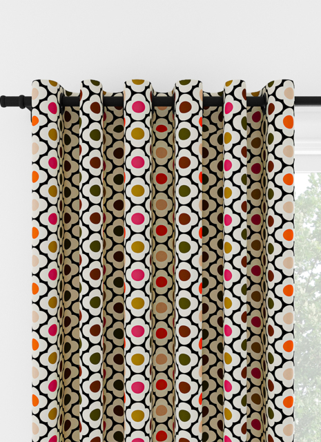 Orla Kiely Spot Flower Ditsy Red Multi Eyelet Curtain Eyelet Curtain - image 1