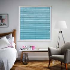 Turin 25mm Metallic Blue Venetian Blind - thumbnail 2