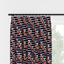Orla Kiely Dog Show Whale Pencil Pleat Curtain Pencil Pleat Curtain - thumbnail 2