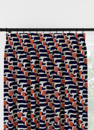 Orla Kiely Dog Show Whale Pencil Pleat Curtain Pencil Pleat Curtain - thumbnail 1