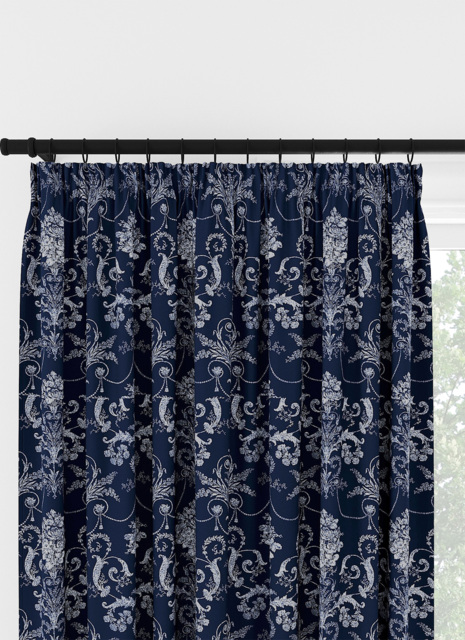 Laura Ashley Josette Midnight Pencil Pleat Curtain Pencil Pleat Curtain - image 1