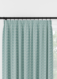 Orla Kiely Linear Stem Aqua Pencil Pleat Curtain Pencil Pleat Curtain - thumbnail 1